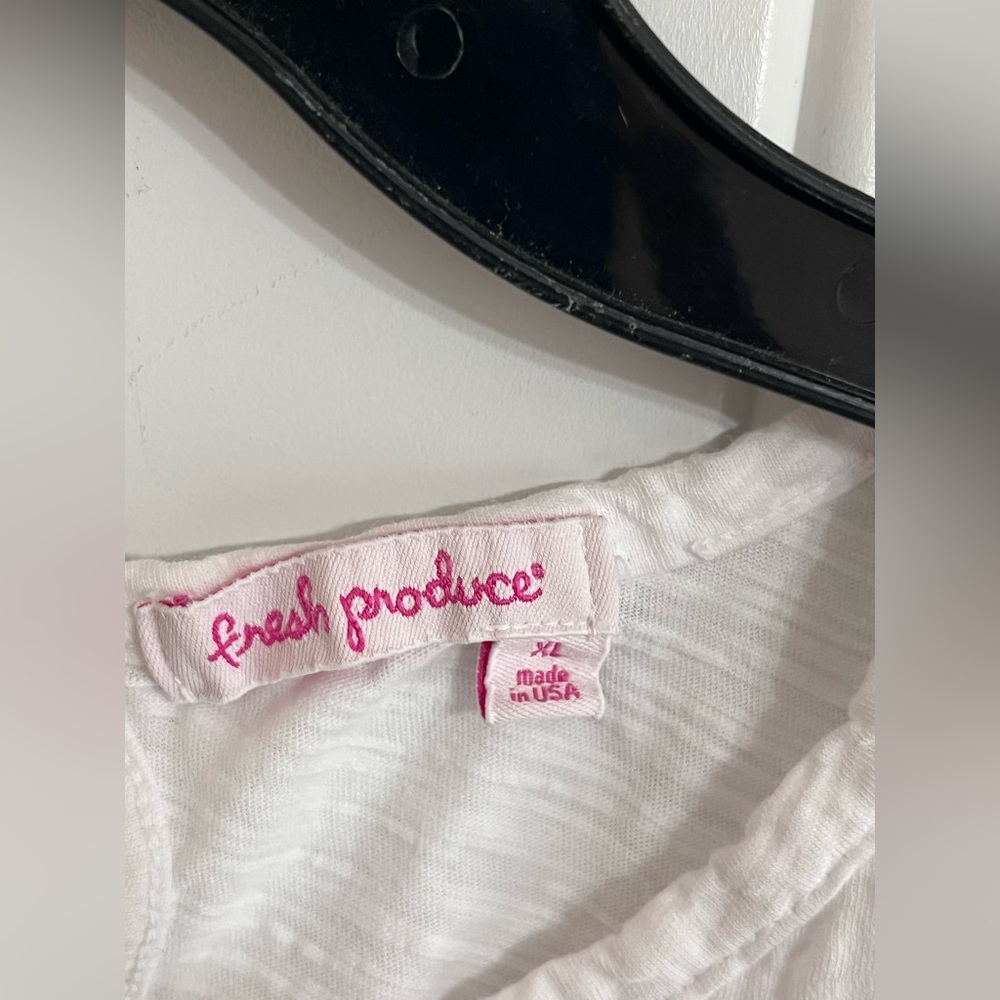 Fresh Produce Dress XL Women’s White A Line Pucker Cotton Fabric Summer Coastal - Picture 3 of 10